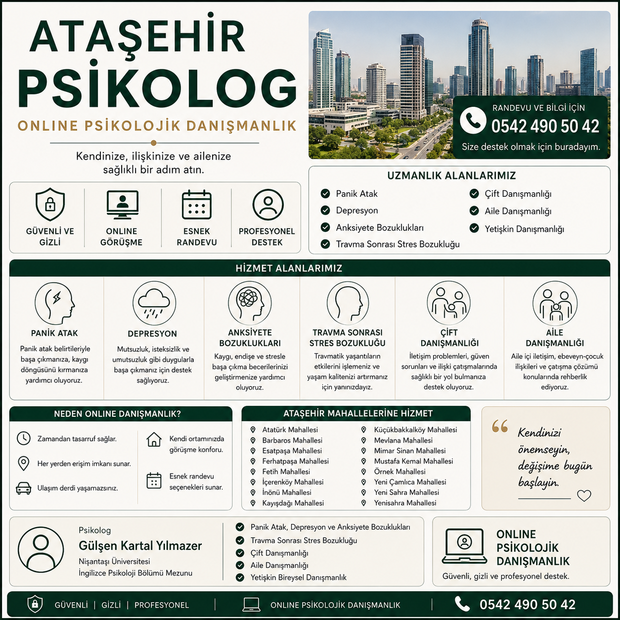 Ataşehir Psikolog Online Psikolojik Danışmanlık ve Aile Danışmanlığı